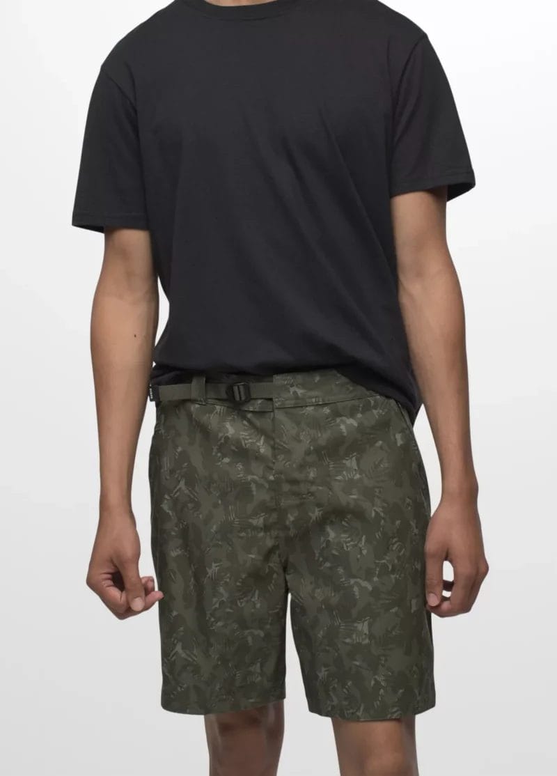 Mens prAna Stretch Zion™ Hybrid Short II - Evergreen Camo