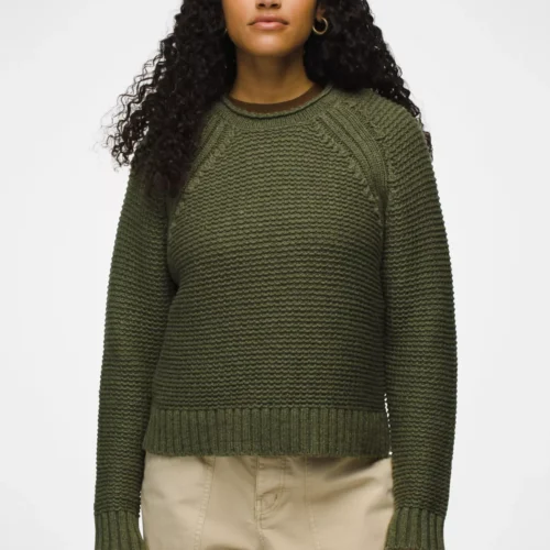 Womens prAna Cades Cove Sweater - Rye Green