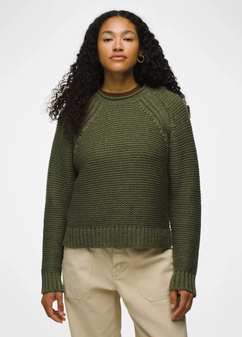 Womens prAna Cades Cove Sweater - Rye Green