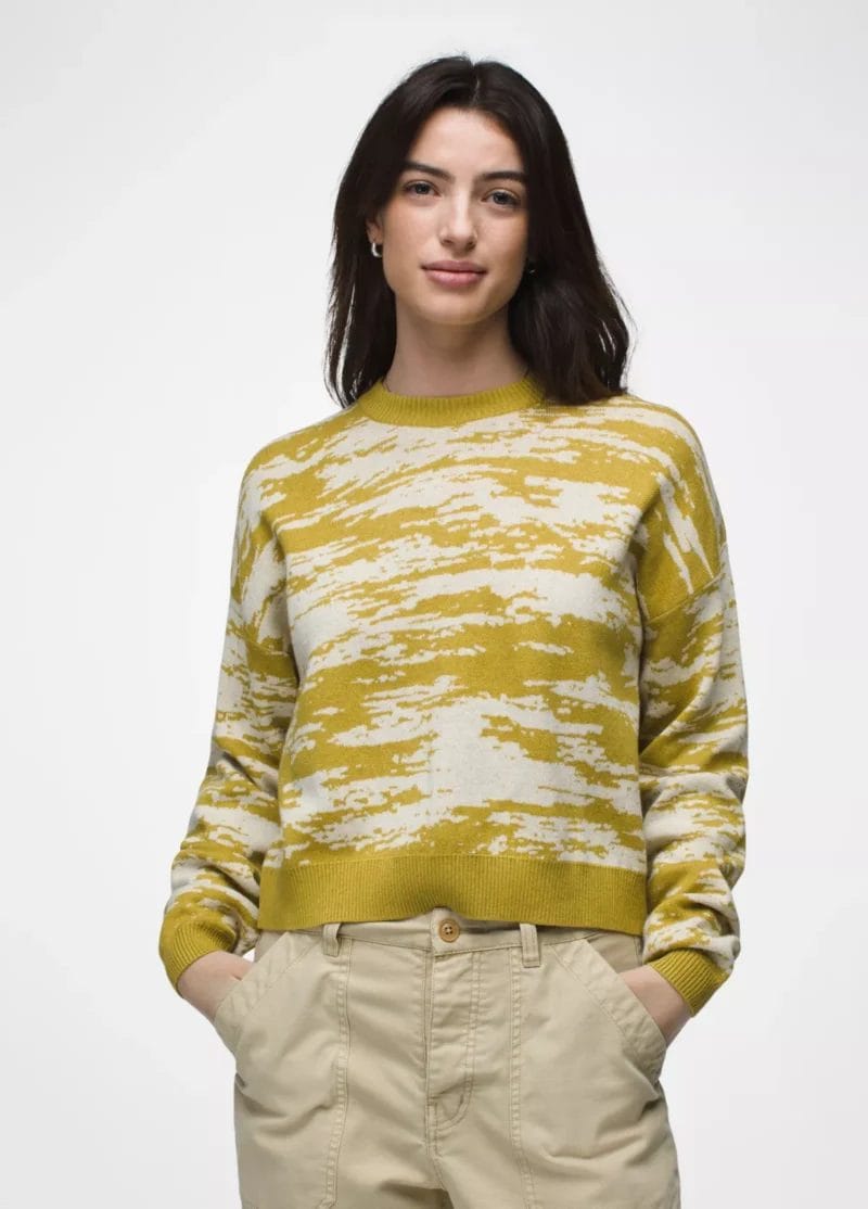 Womens prAna Sun Fall Sweater - Golden Leaf