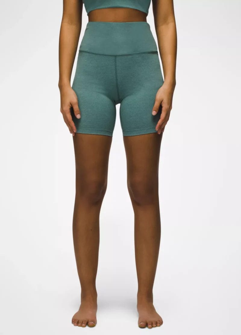 Womens prAna Heavana™ 6" Short - Cool Dusk Heather