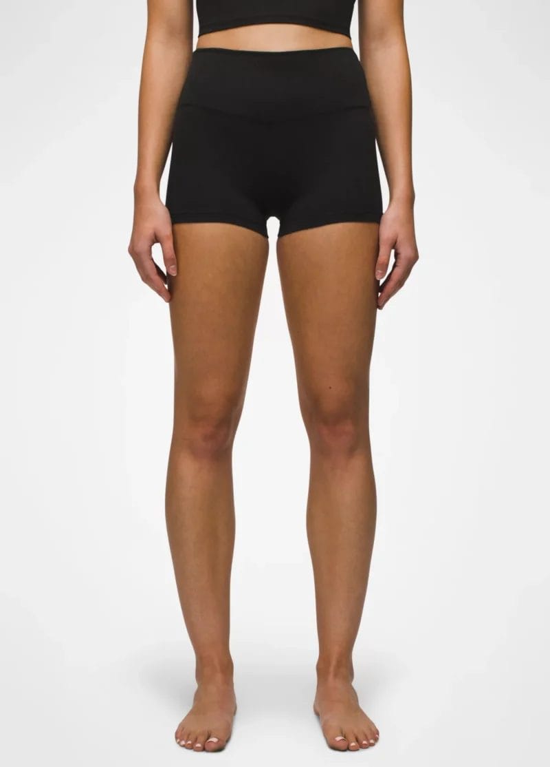 Womens prAna Heavana™ 2.5" Short - Black Heather