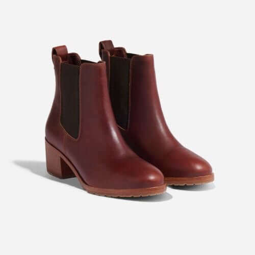 Ana Go-To Heeled Chelsea Boot Auburn