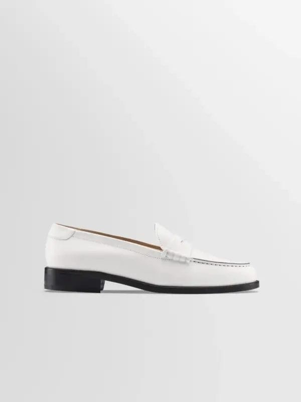 sustainable chunky white leather eco-friendly unisex loafers for him and for her