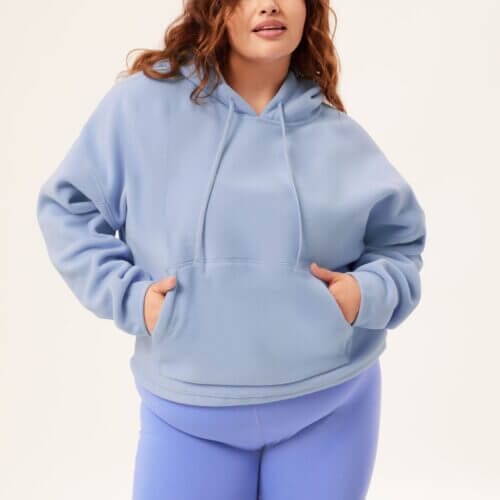 Coast Micro Fleece Cropped Hoodie