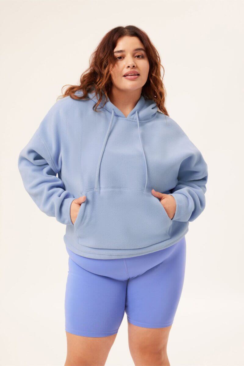 Coast Micro Fleece Cropped Hoodie