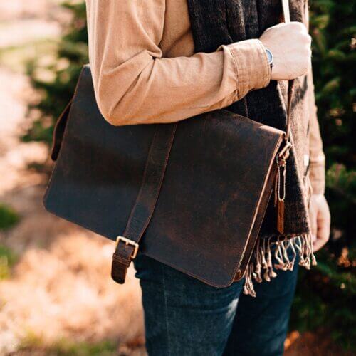 Eco Leather Messenger Bag