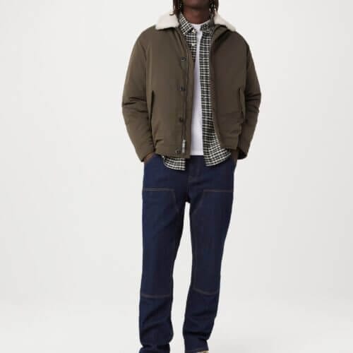 Frank And Oak The Aviator Jacket in Dark Taupe