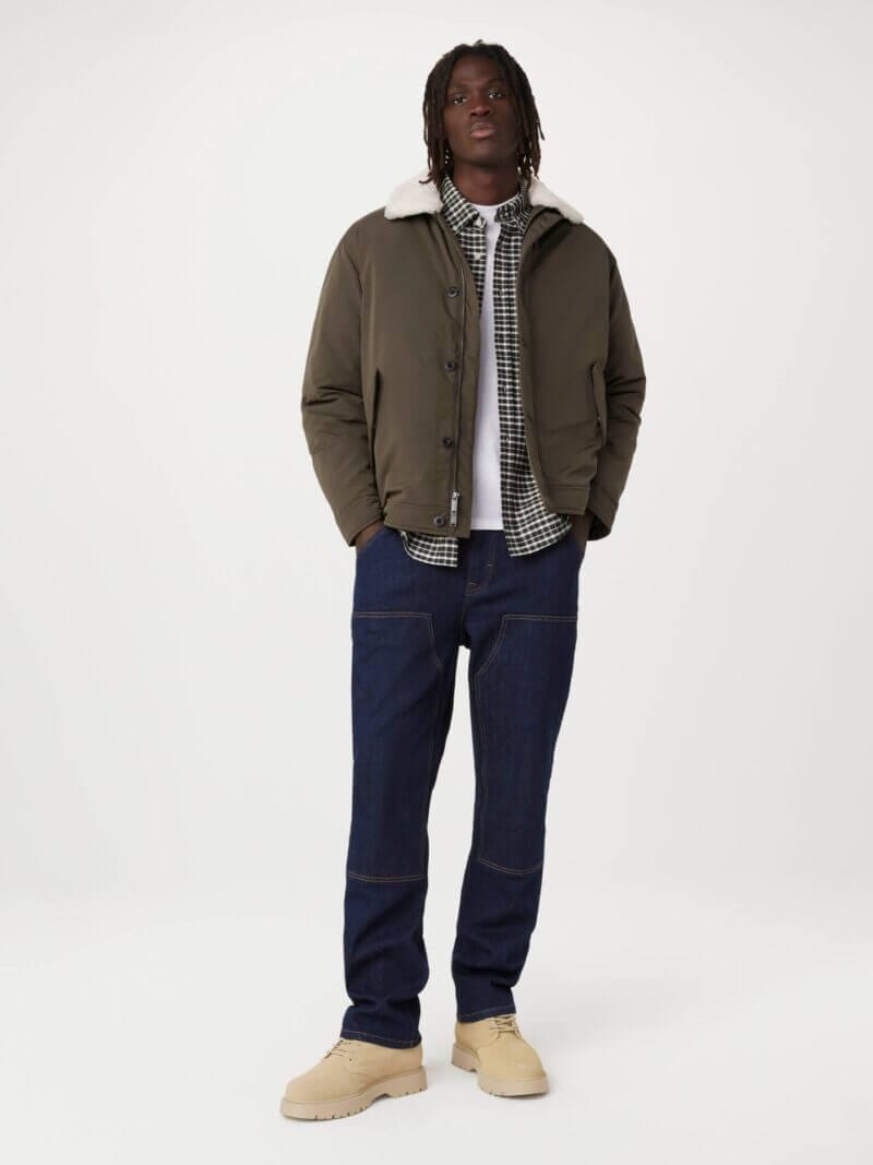 Frank And Oak The Aviator Jacket in Dark Taupe