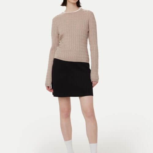 Frank And Oak The Compact Mini Skirt in Black