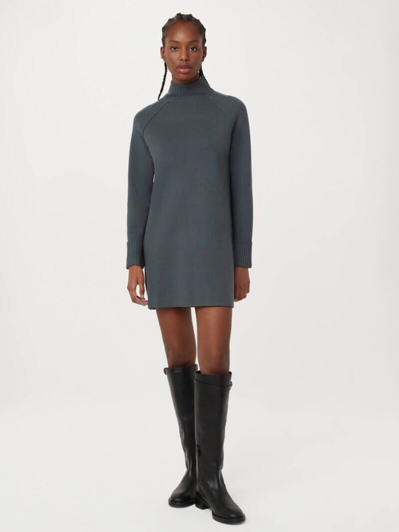 Frank And Oak The Compact Sweater Dress in Slate