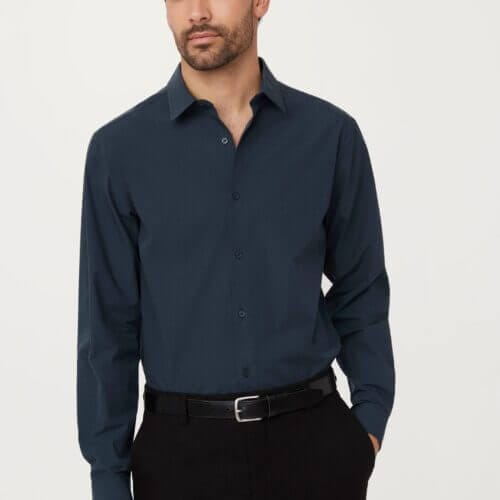 Frank And Oak The Essential Dress Shirt in Midnight Blue