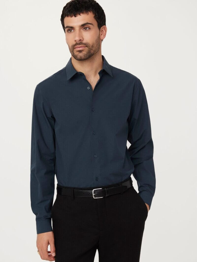 Frank And Oak The Essential Dress Shirt in Midnight Blue