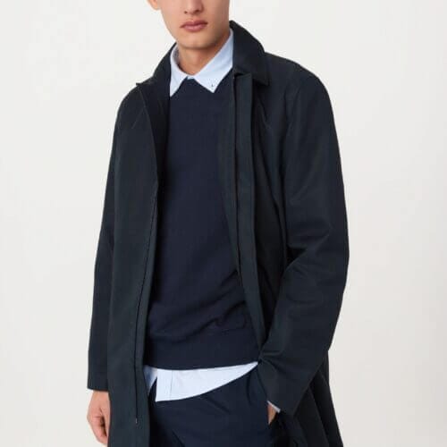 Frank And Oak The Joseph Mac Topcoat in Deep Blue