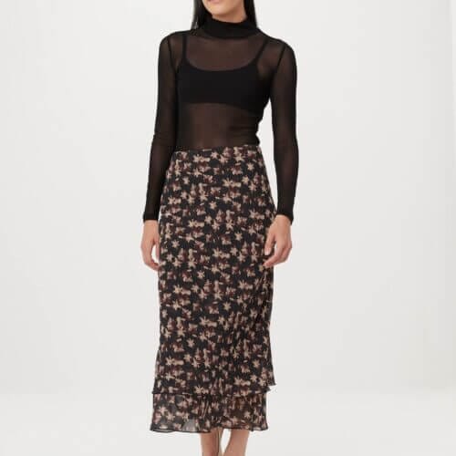 Frank And Oak The Layered Maxi Skirt in Black