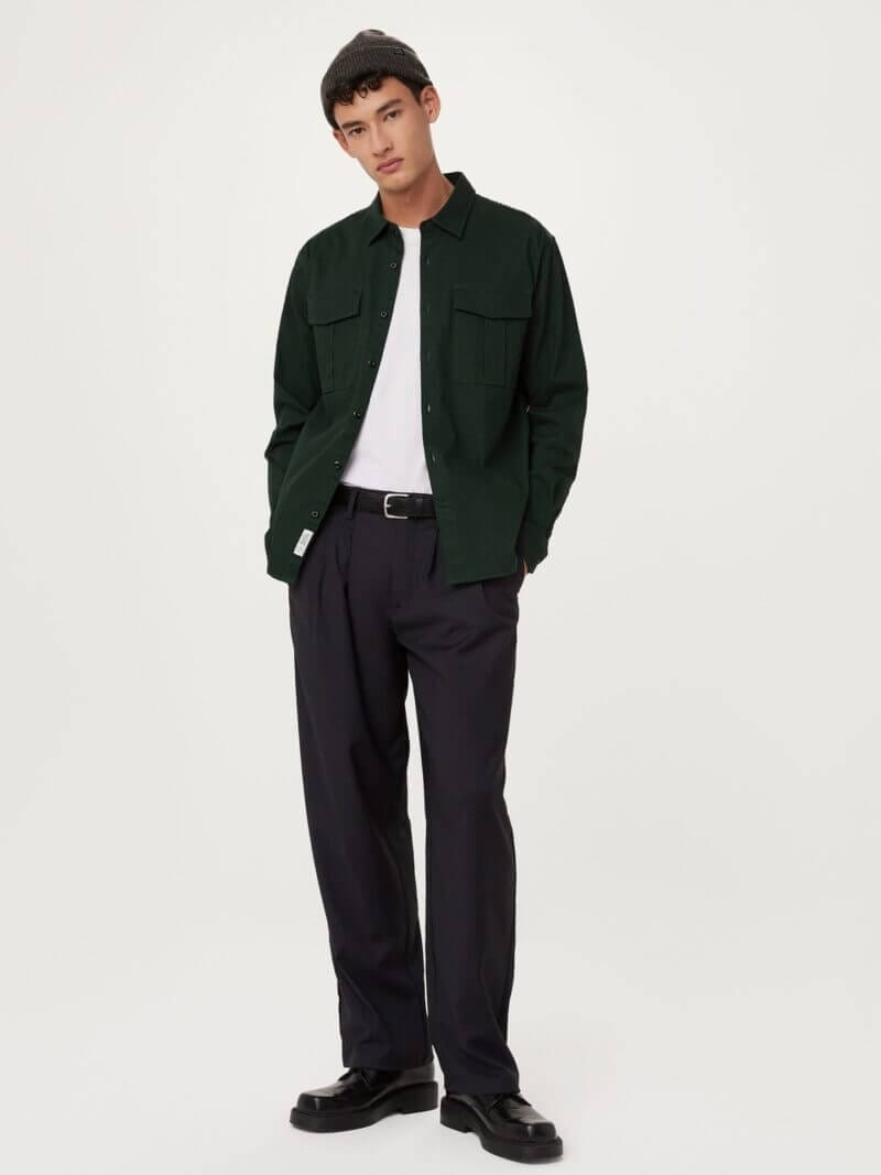 Frank And Oak The Utility Shirt in Forest Green