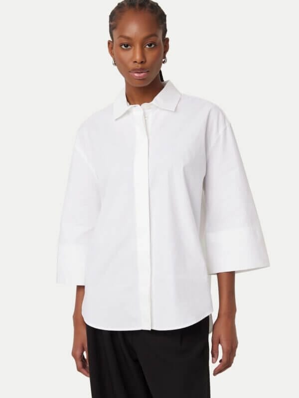 Chic sustainable smart wide sleeve shirt for her