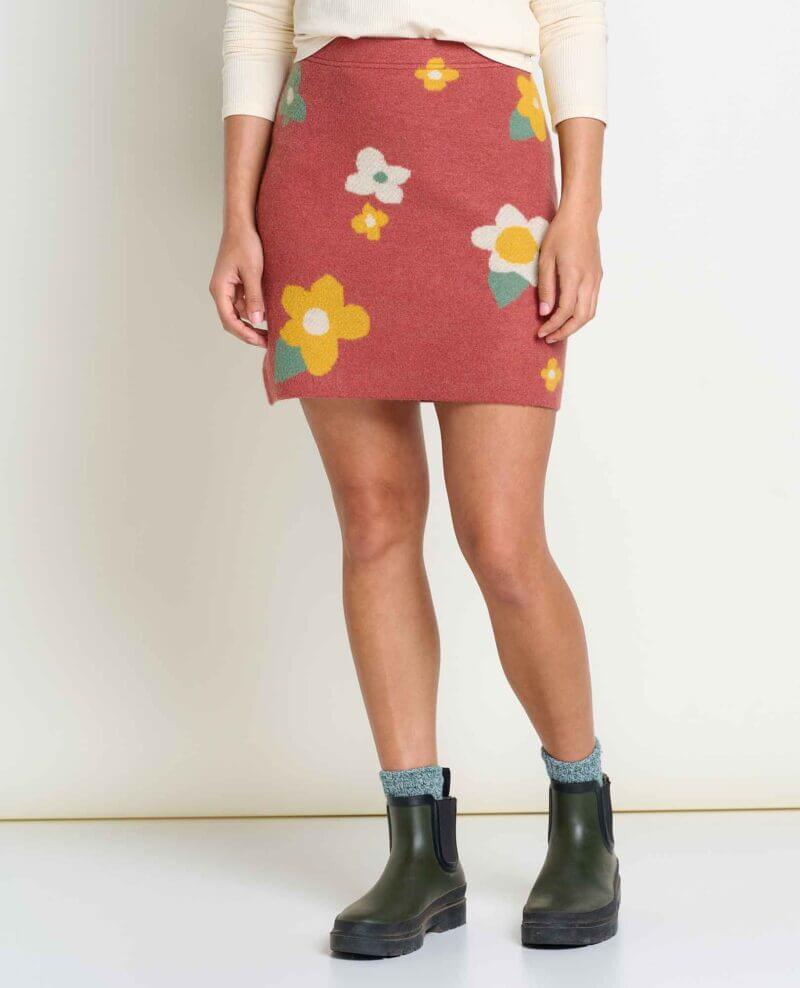 Heartfelt Sweater Skirt Sundown Flowers / XS