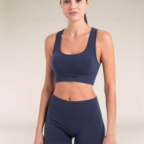 Icebreaker Merino Blend 260 ZoneKnit™ Seamless Bra - Woman - Graphite - Size S