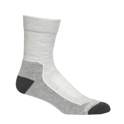 Icebreaker Merino Hike+ Light Crew Socks - Woman - Blizzard Heather - Size L