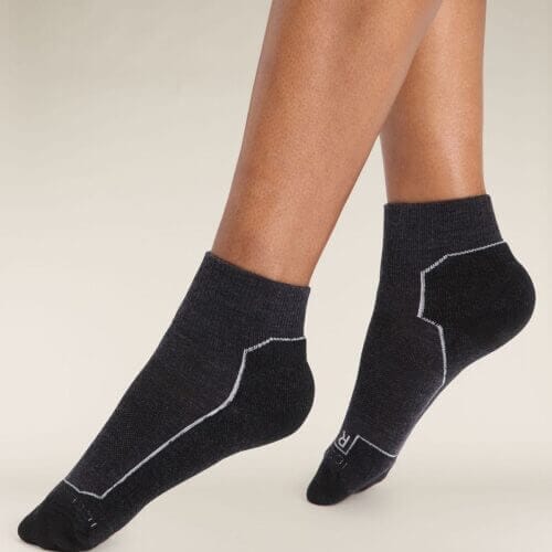 Icebreaker Merino Hike+ Light Mini Socks - Woman - Jet Heather - Size L