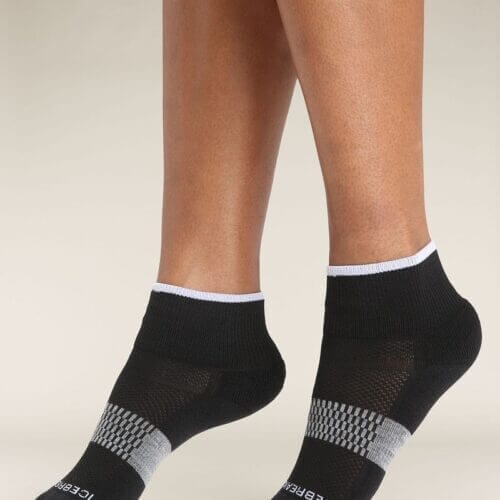 Icebreaker Merino Multisport Light Mini Socks - Woman - Black/snow - Size L