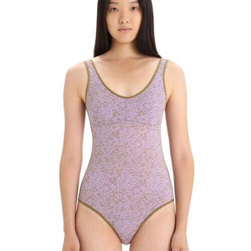 Icebreaker Queens Tank Bodysuit - Woman - Algae/purple Haze - Size S