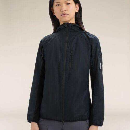 Icebreaker Shell+™ Cotton Windbreaker - Woman - Black - Size XL