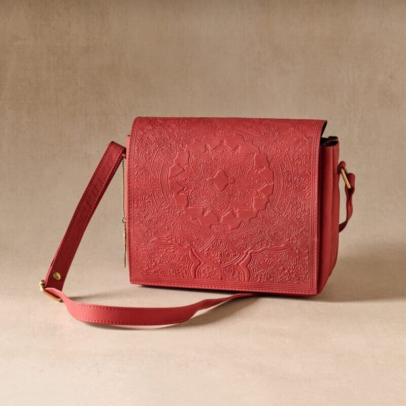 Kohra Embossed Leather Crossbody Bag