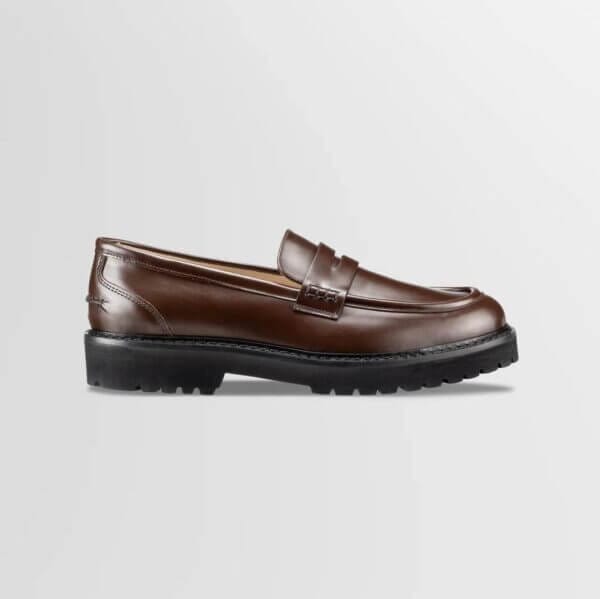 sustainable chunky brown leather eco-friendly unisex loafers for him and for her