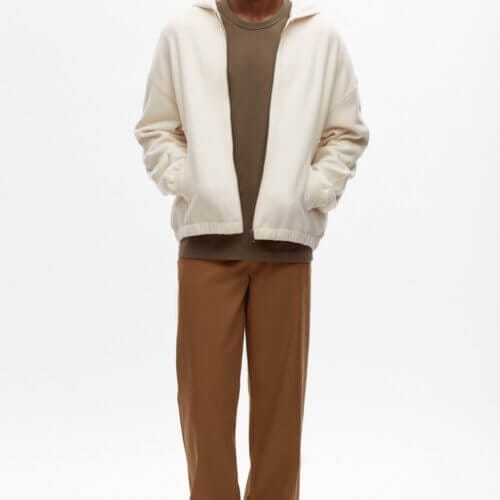 Kotn Men's Cozy Zip Hoodie in Natural White, Size 2XS