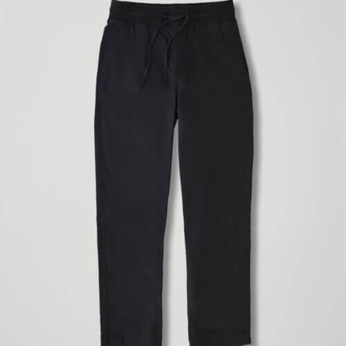 Men's Black Boulevard Brushed Twill Drawcord Pant S