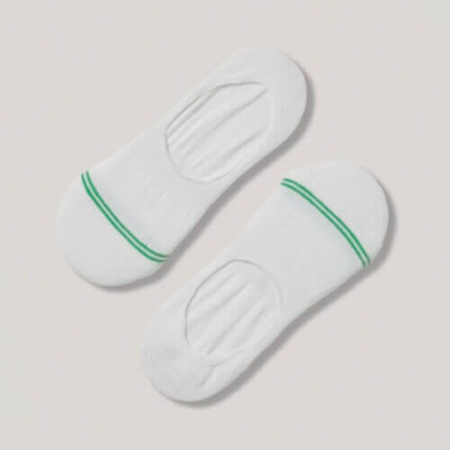 Men's White No-Show Socks 2-Pack 1S