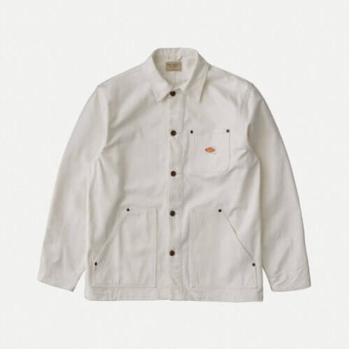 Nudie Jeans Chore Jacket Rebirth Offwhite Organic Jackets Small Sustainable Clothing