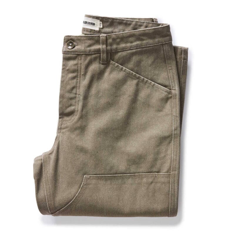 The Chore Pant in Stone Chipped Canvas