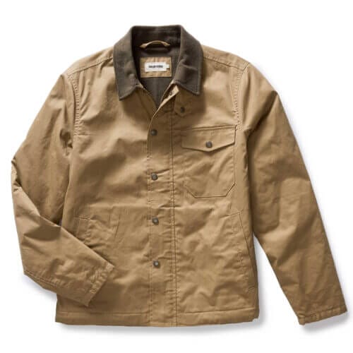 The Deck Jacket in Khaki Dry Wax