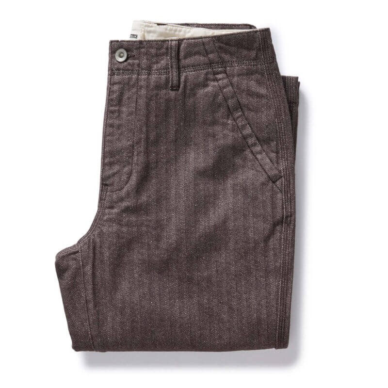 The Morse Pant in Soil Herringbone