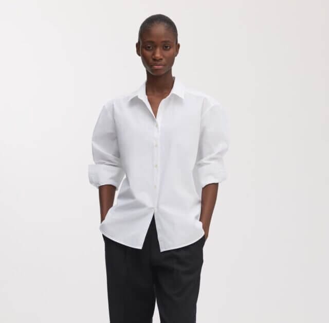 Chic sustainable smart shirt for her_The Shirt by Asket
