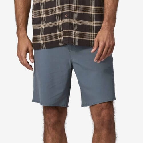 Patagonia Men’s Hydropeak Hybrid Walk Surf Shorts – 19″ Inseam in Plume Grey