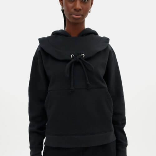 Black Thea Detachable Hoodie