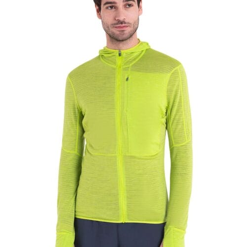 Icebreaker Merino Blend 200 Realfleece™ Descender Long Sleeve Zip Hoodie - Man - Hyper