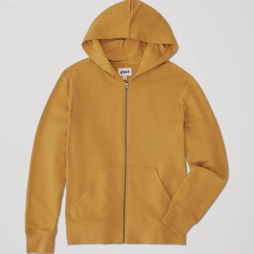 Men's Mustard Essential Loopback Terry Zip Hoodie XL