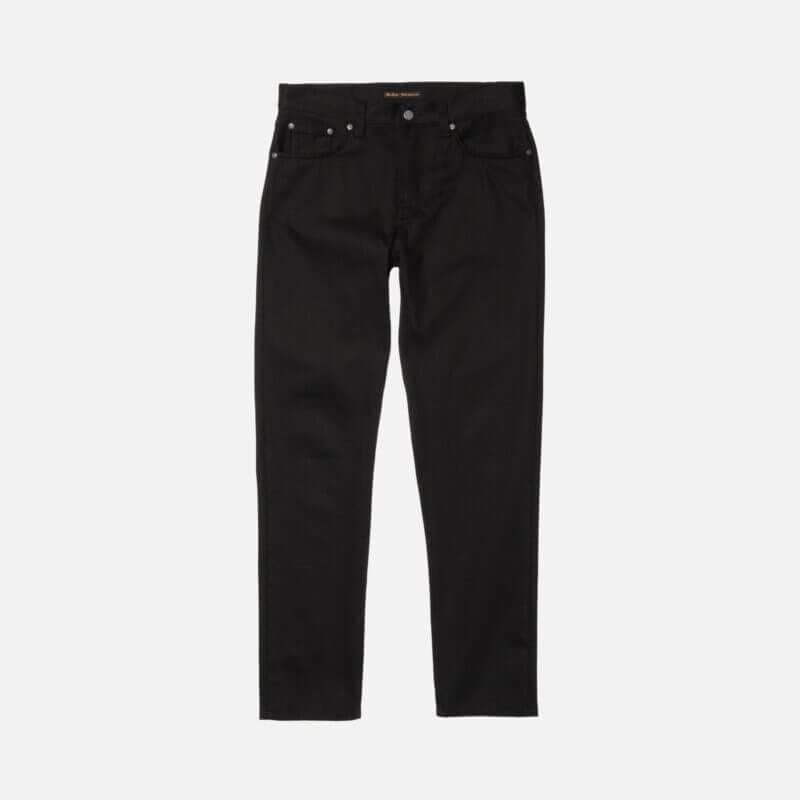 Nudie Jeans Steady Eddie II Dry Everblack Mid Waist Regular Tapered Fit