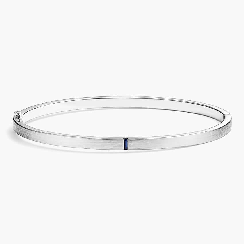 Silver Apollo Sapphire Bangle Bracelet