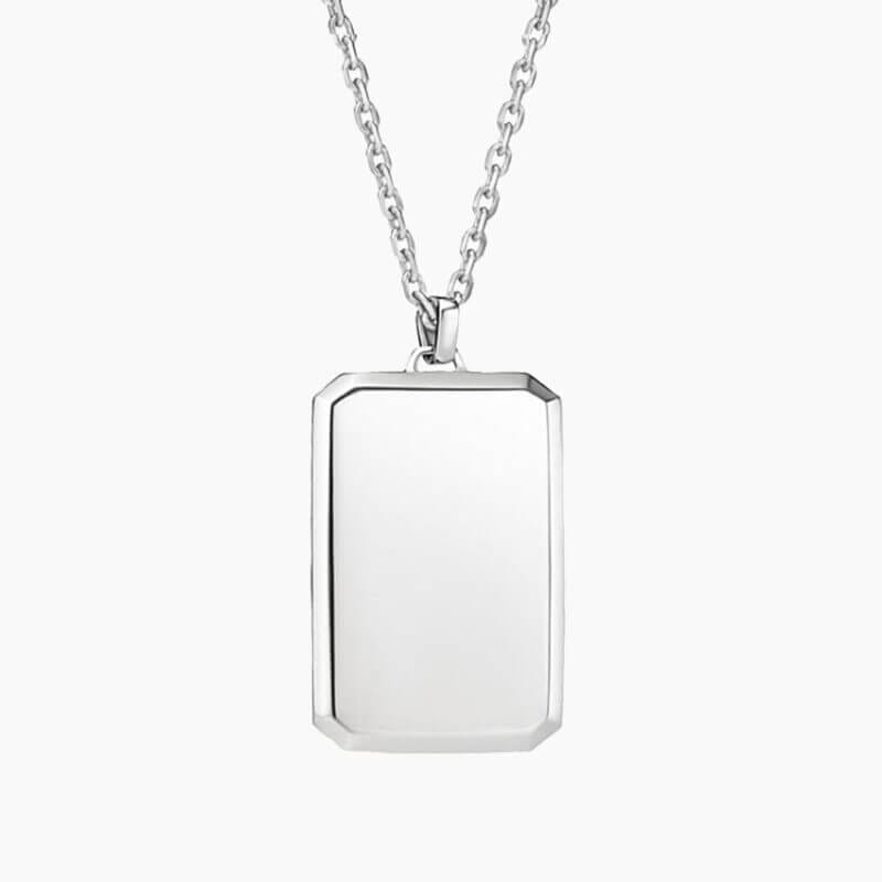 Silver Homme Engravable Tag Pendant