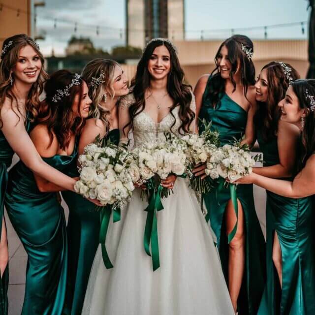 emerald bridesmaid dresses by chicsew