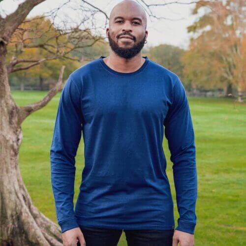 Organic Tall Long Sleeve T-Shirt (Navy) by Just Tall