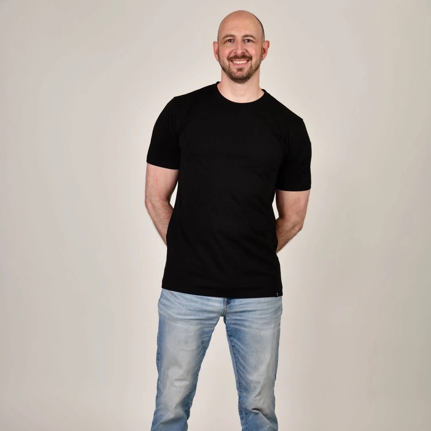 Organic Tall Slim T-shirt (Black) by Just Tall