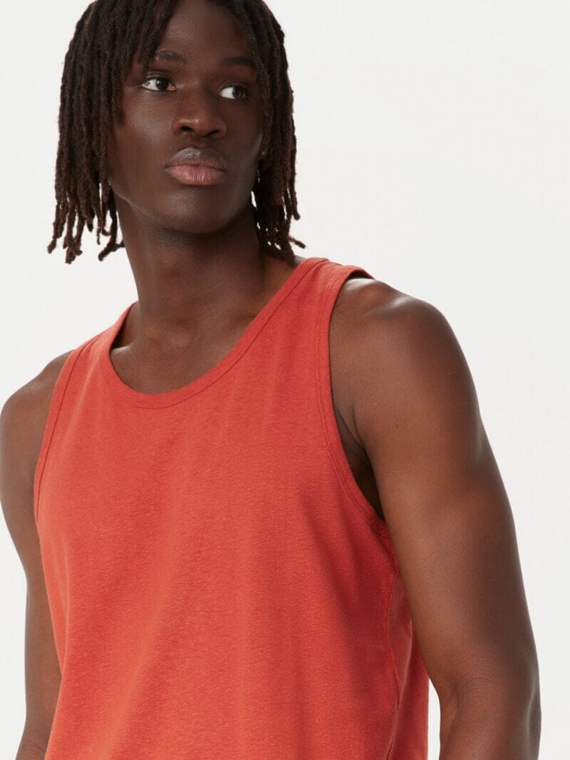 Frank And Oak The Hemp Tank in Red Clay