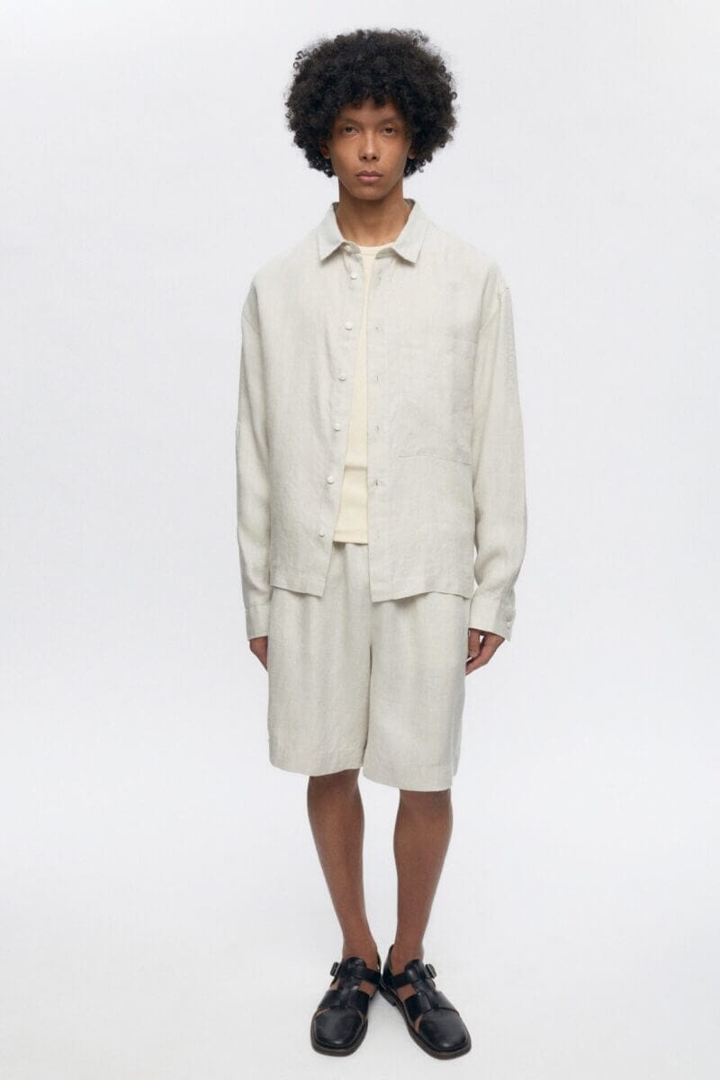 Kotn Men's Cairo Linen Shorts in Natural White, Size 2XS